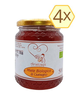 4x Miele Biologico di Castagno 500g